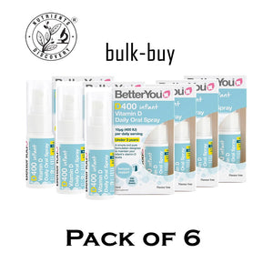 BetterYou Dlux Infant Daily Vitamin D Oral Spray 15ml (Pack of 6)