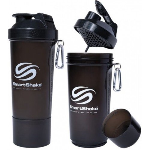 Slim Series SmartShake Gunsmoke Black - 500 ml