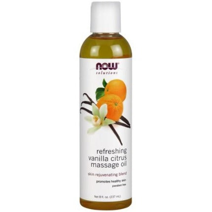 Refreshing Vanilla Citrus Massage Oil NOW Foods 237 ml