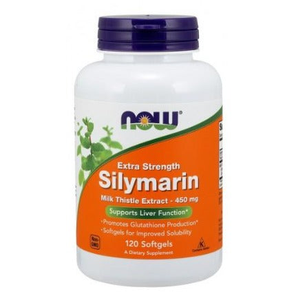 Silymarin Milk Thistle Extract NOW Foods Extra Strength - 120 softgels