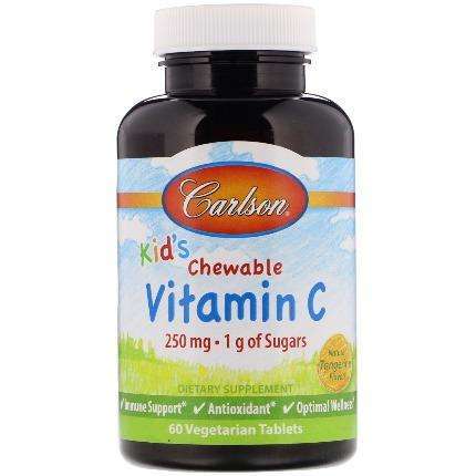 Kid's Chewable Vitamin C Carlson Labs 60 Vegetarian Tabs