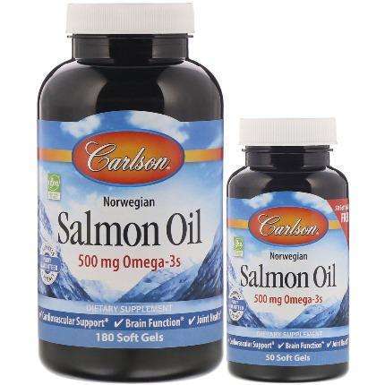 Norwegian Salmon Oil Carlson Labs -180 + 50 softgels