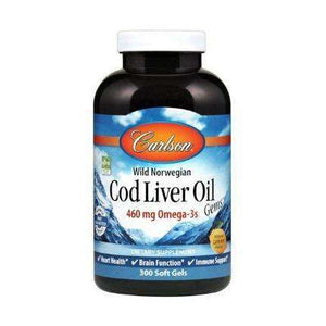 Wild Norwegian Cod Liver Oil Gems Carlson Labs 460 mg - 300 softgels