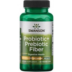 Probiotic+ Prebiotic Fiber Swanson Digestive Health 60 vcaps