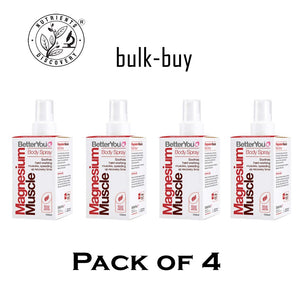 Magnesium Muscle Body Spray BetterYou 100 ml (Pack of 4)