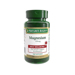 Nature's Bounty Magnesium 250 mg Tablets - Pack of 100