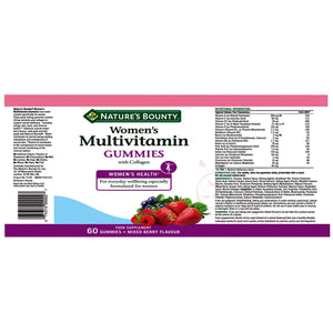 Nature's Bounty® Women's Multivitamin Gummies with Collagen - Pack of 60