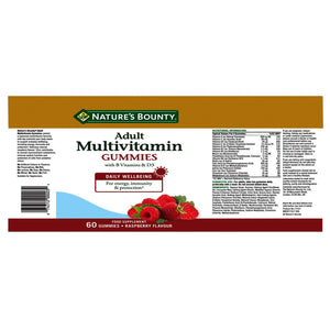 Nature's Bounty® Adult Multivitamin (60) Gummies with B vitamins and D3