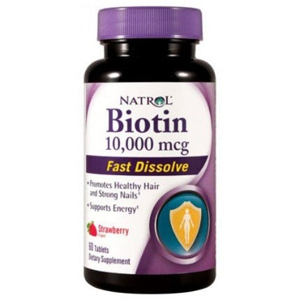 Biotin Fast Dissolve Natrol 10000mcg - 60 tablets