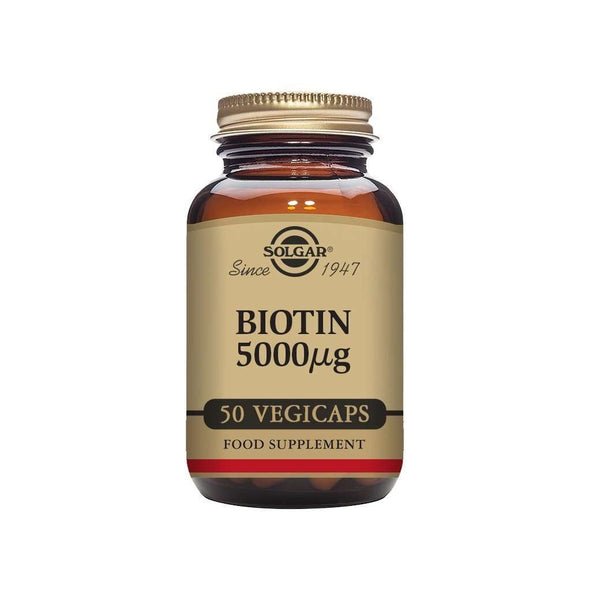 Solgar® Biotin 5000 µg Vegetable Capsules - Pack of 50