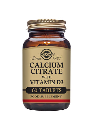 Solgar® Calcium Citrate with Vitamin D3 Tablets - Pack of 60