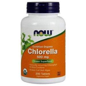 Chlorella NOW Foods 500mg Organic - 200 tablets