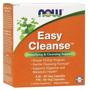 Easy Cleanse - AM & PM NOW Foods Detoxifying & Cleansing Support 120 vcaps