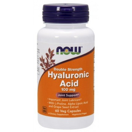 Hyaluronic Acid NOW Foods 100mg Double Strength - 60 vcaps