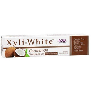 XyliWhite Coconut Oil Toothpaste Gel NOW Foods 181 grams
