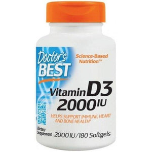 Vitamin D3 Doctor's Best 2000 IU - 180 softgels