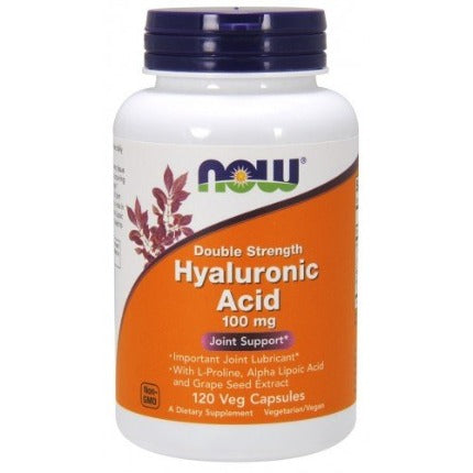 Hyaluronic Acid NOW Foods 100mg Double Strength - 120 vcaps
