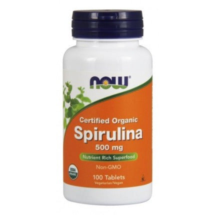 Spirulina Organic NOW Foods 500mg - 500 tablets