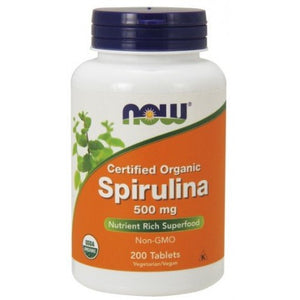 Spirulina Organic NOW Foods 500mg - 200 tablets