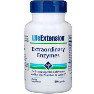 Extraordinary Enzymes Life Extension Facilitates Digestion of Protein and Fat 60 caps