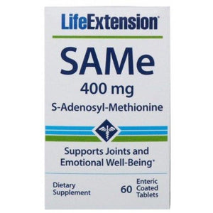 SAMe S-Adenosyl-Methionine Life Extension 400mg - 60 enteric coated tabs