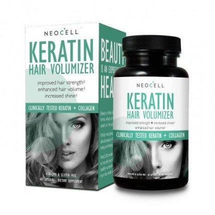 Keratin Hair Volumizer NeoCell Clinically Tested Keratin + Collagen 60 caps