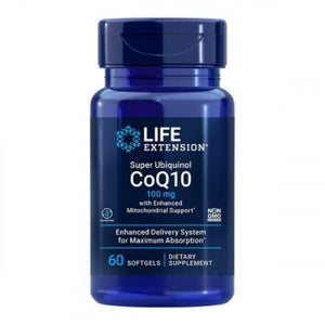 Super Ubiquinol CoQ10 with Enhanced Mitochondrial Support Life Extension 100mg - 60 softgels