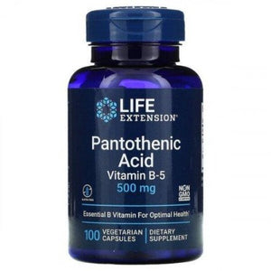 Pantothenic Acid (Vitamin B-5) Life Extension 100 vcaps