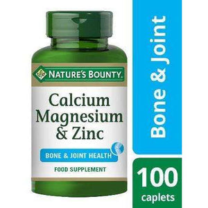 Nature's Bounty Calcium, Magnesium and Zinc Coated Caplets - Pack of 100