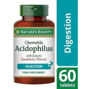 Nature's Bounty® Chewable Acidophilus with B. lactis Strawberry Flavour Chewable Tablets - Pack of 60