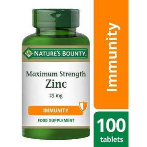 Nature's Bounty Maximum Strength Zinc 25 mg Tablets (100)