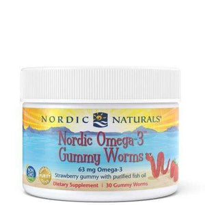 Nordic Omega-3 Gummy Worms Nordic Naturals 30 gummy worms