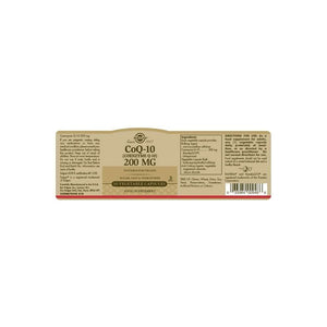 Solgar® Coenzyme Q-10 200 mg Vegetable Capsules - Pack of 30
