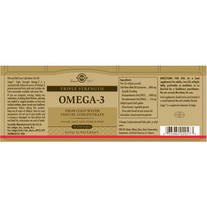 Solgar® Triple Strength Omega-3 Softgels - Pack of 50