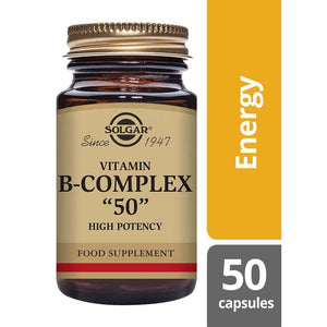 Solgar® Vitamin B-Complex ''50'' High Potency Vegetable Capsules - Pack of 50