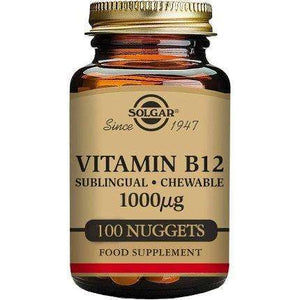 Solgar® Vitamin B12 1000 µg - Chewable Nuggets - Pack of 100